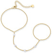 Finger Chain Four Pearls